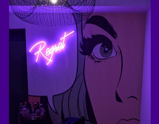 regret neon sign