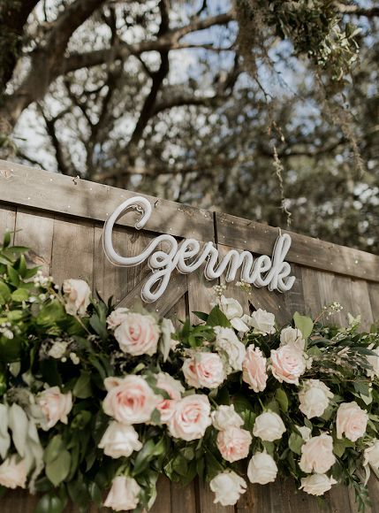 neon sign for wedding