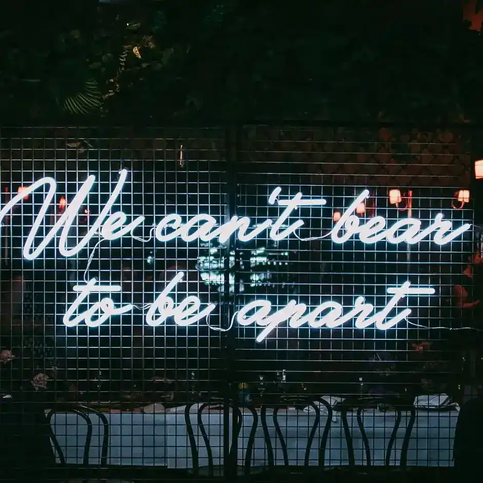 dinner neon sign
