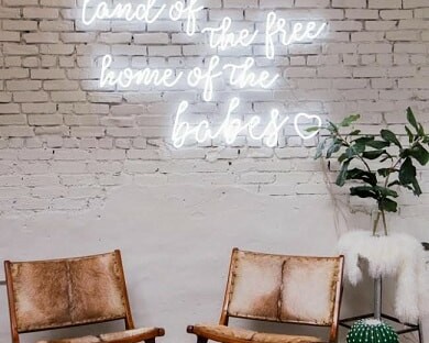 neon sign quote