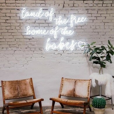 neon sign quote