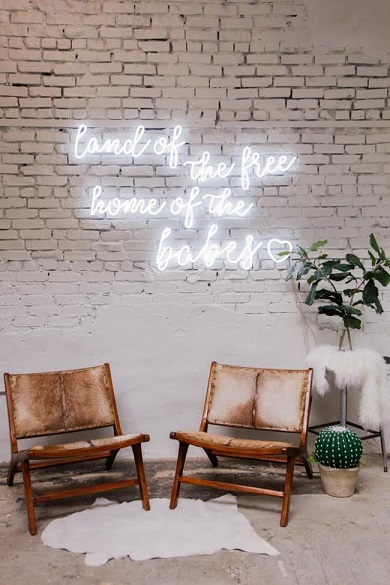 neon sign quote