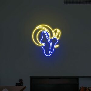 Rams neon sign for sports fans