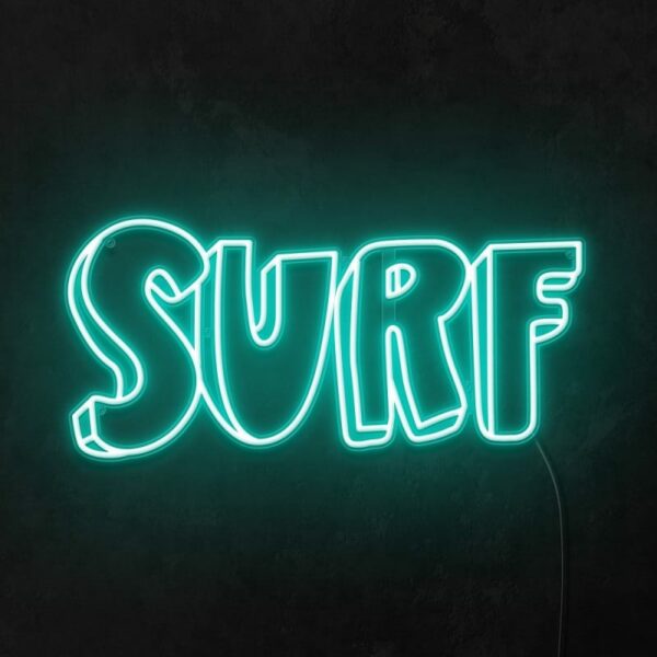 surf neon sign