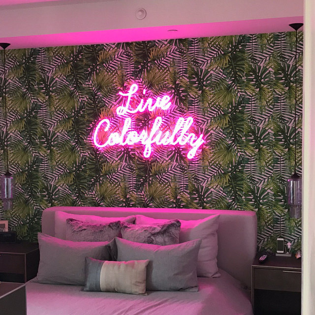 Live colorfully, a neon sign for your bedroom