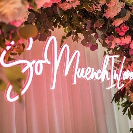 wedding hanging neon sign