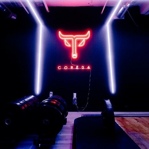 Custom gym neon sign for a personalized workout space