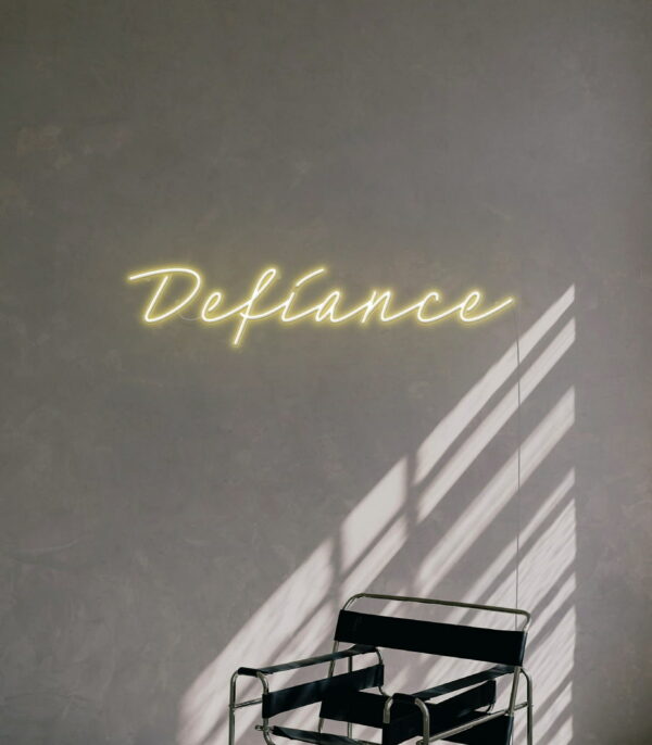 defiance neon sign
