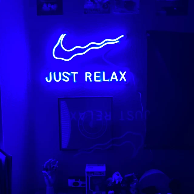 just relax neon sign