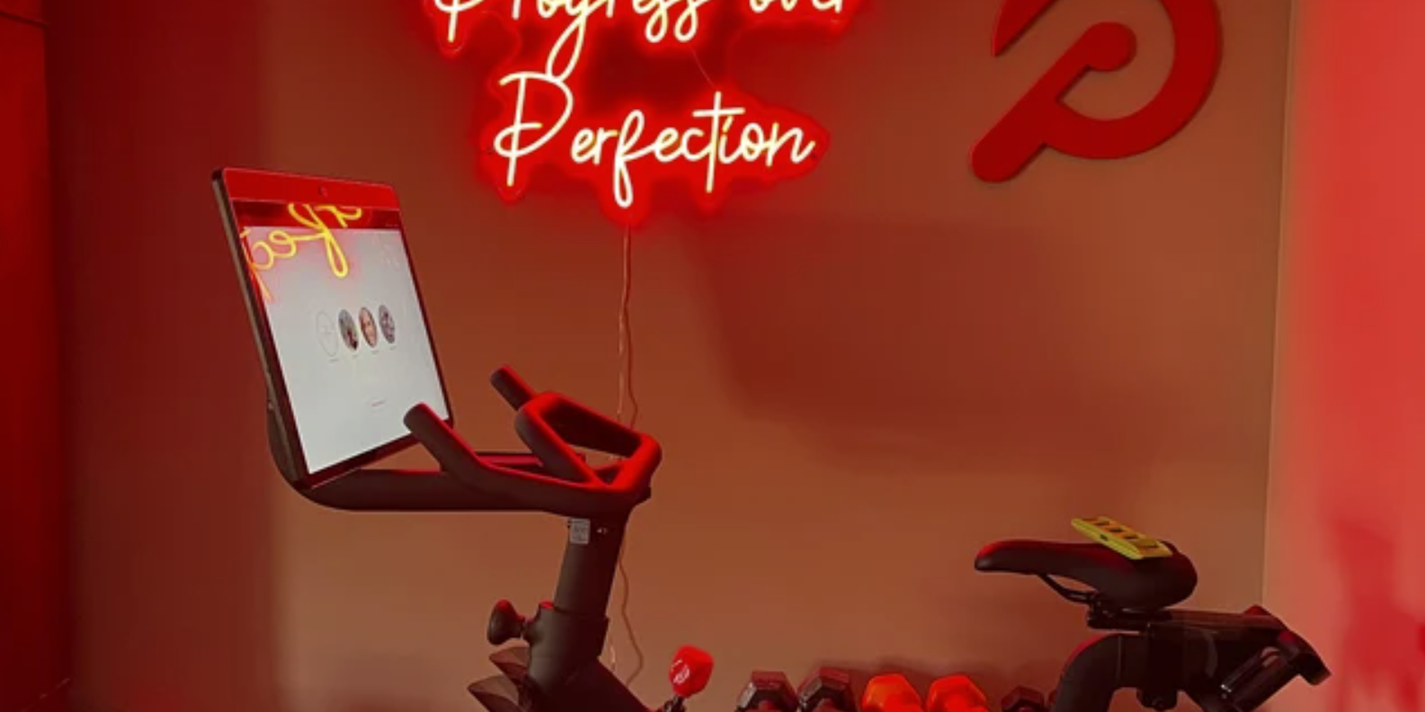 red gym neon sign