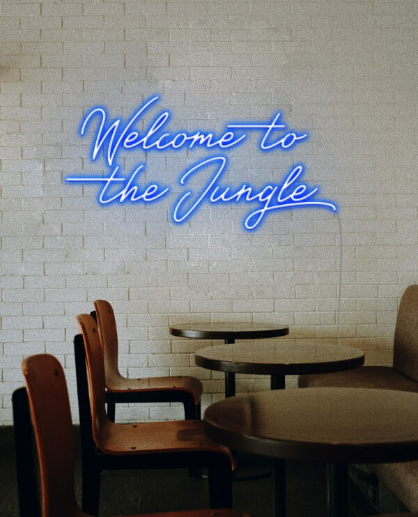 welcome to the jungle neon sign