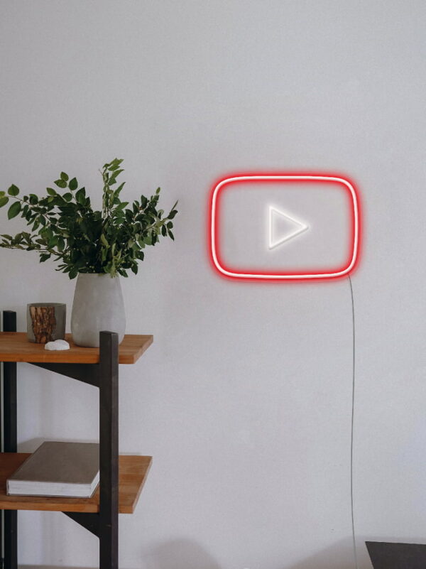 youtube neon sign
