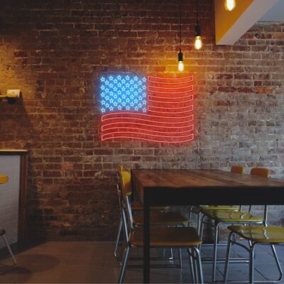 USA Flag Neon Sign - Image 2