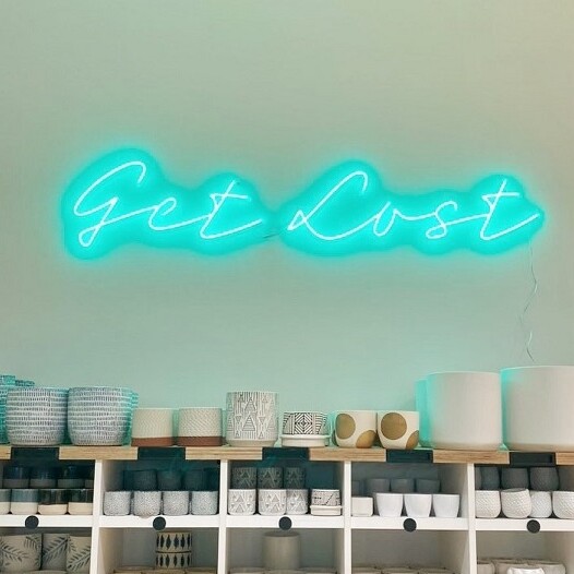 get lost neon sign