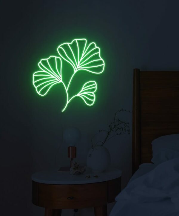 Green Leaf neon light for home decor