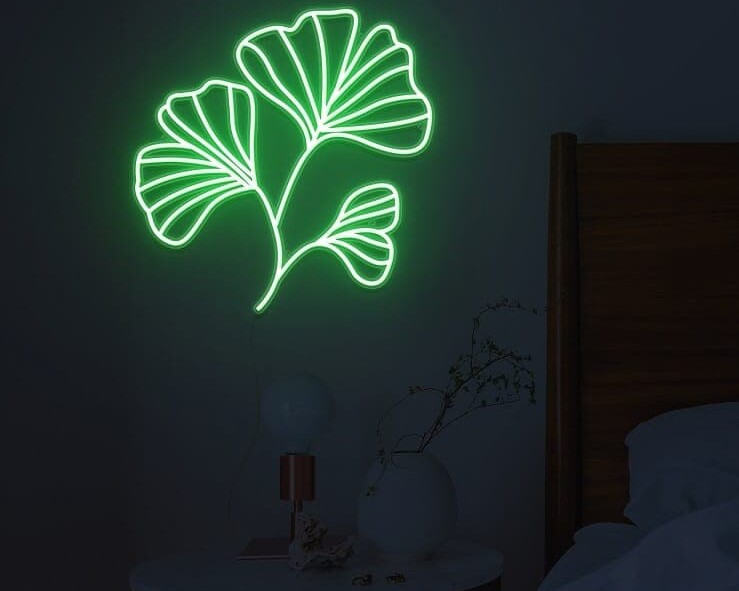 Green Leaf neon light for home decor