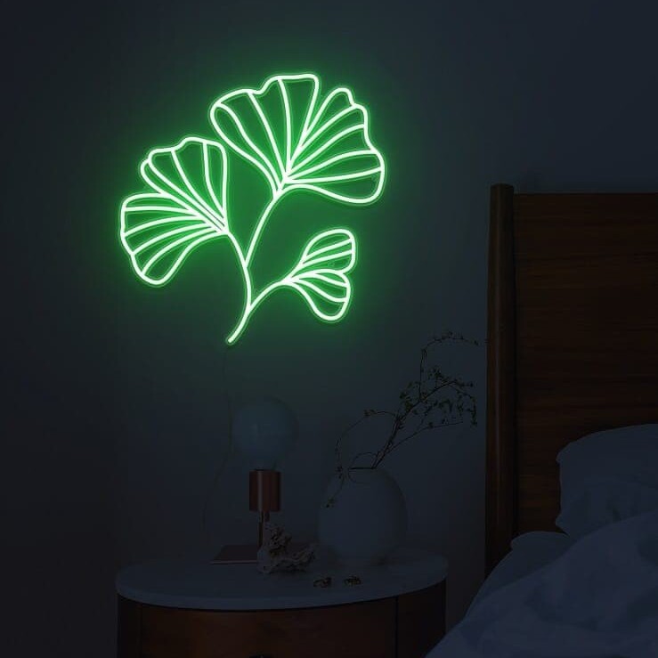 Green Leaf neon light for home decor