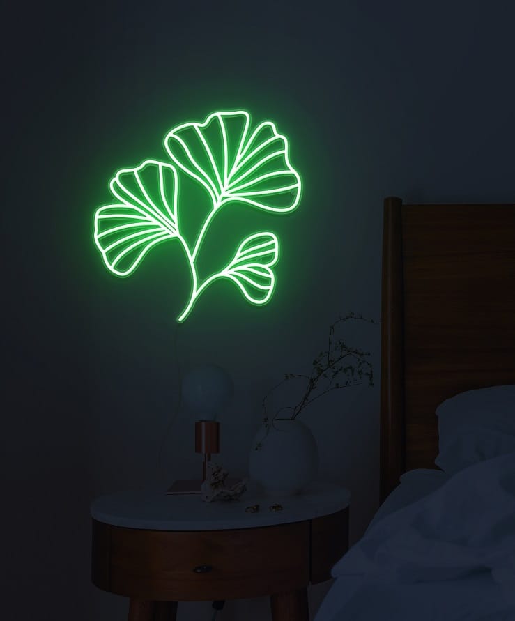 Green Leaf neon light for home decor