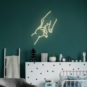 Nursery neon sign showing love for family