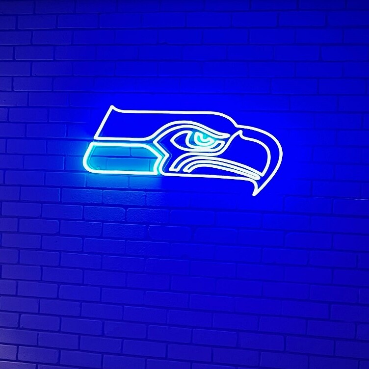 seahawk neon sign