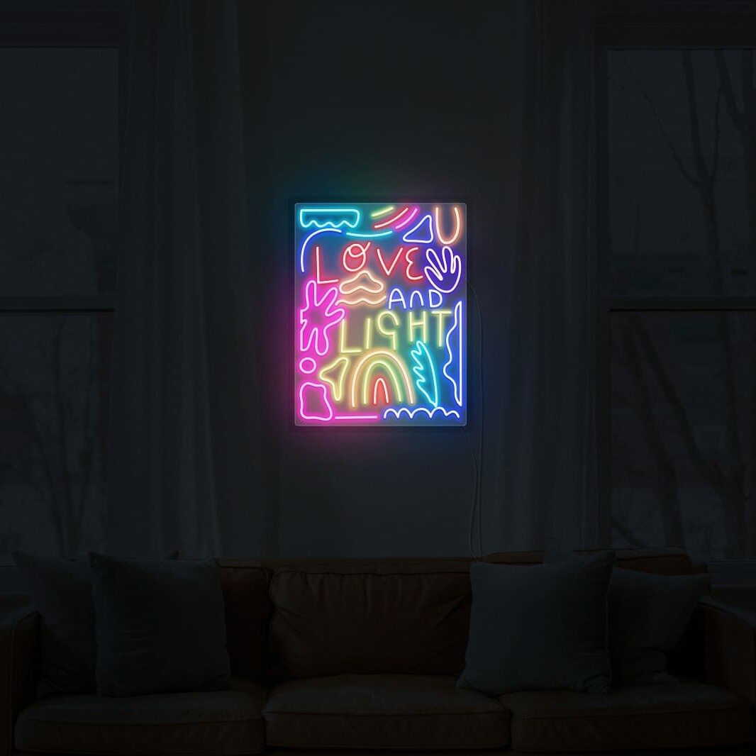 Wall art neon light for a modern and edgy look