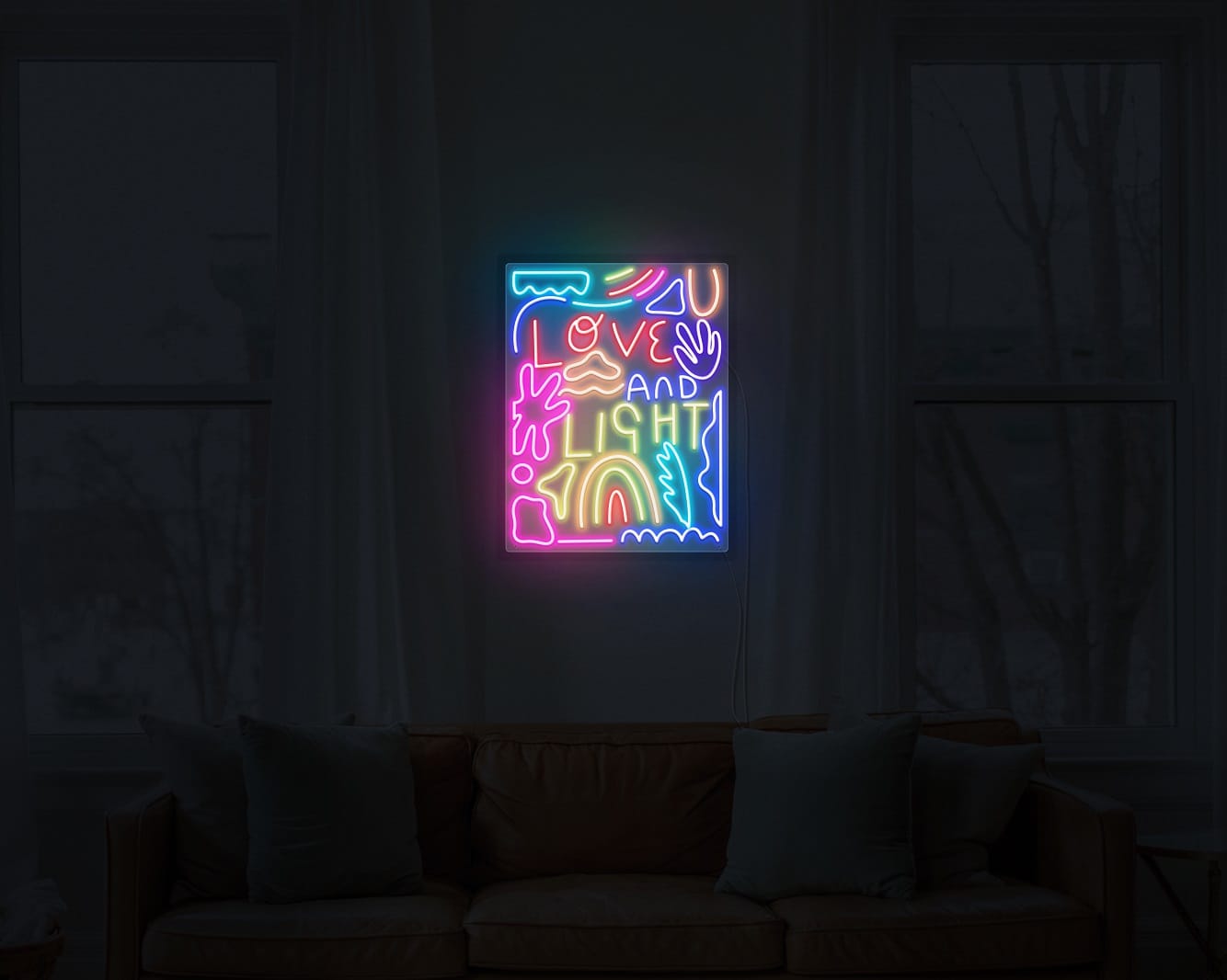 Wall art neon light for a modern and edgy look