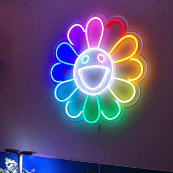 sunflower neon sign
