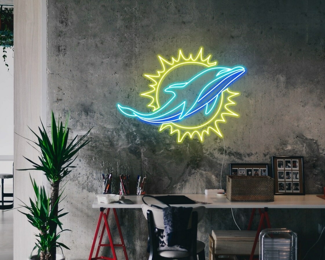 Miami Dolphins neon lights