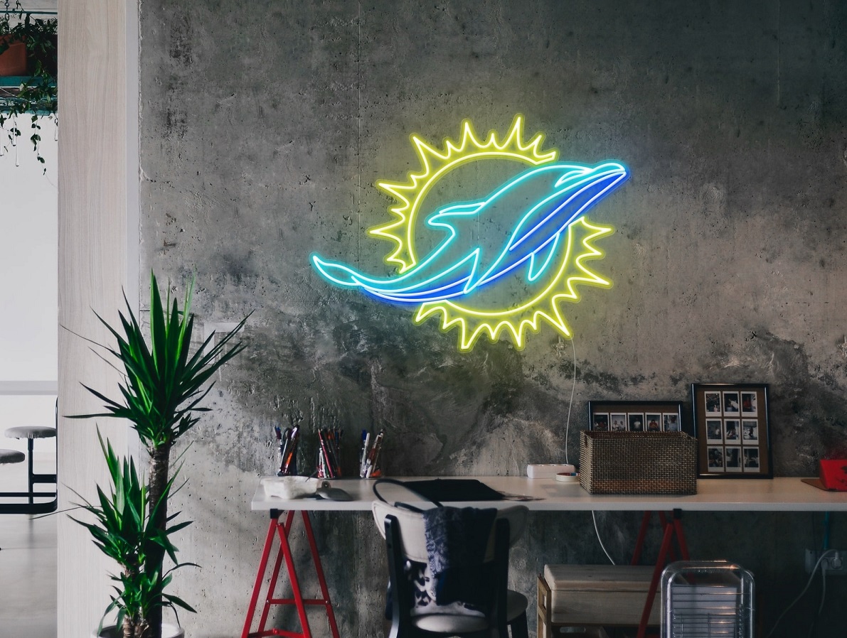 Miami Dolphins neon lights