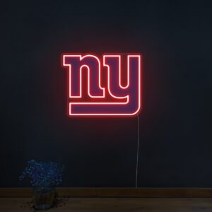 A cool and stylish neon sign of the New York Giants logo for showing patriotism