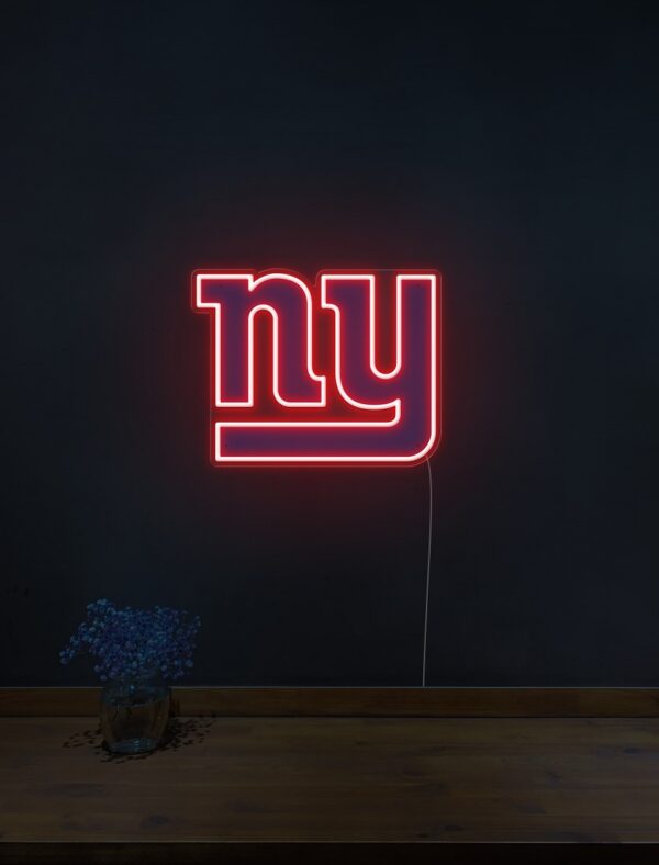 A cool and stylish neon sign of the New York Giants logo for showing patriotism