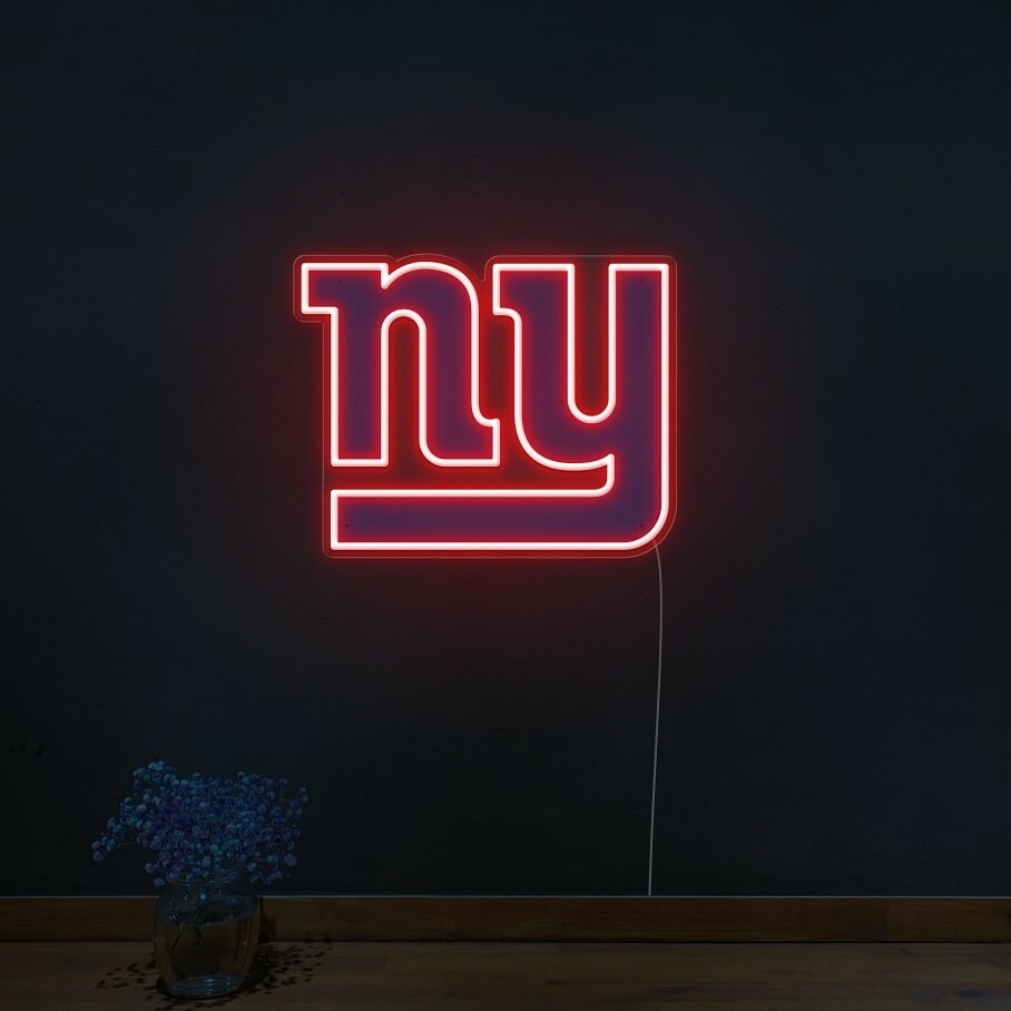 A cool and stylish neon sign of the New York Giants logo for showing patriotism