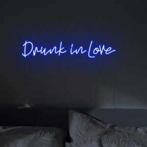 bedroom blue neon light