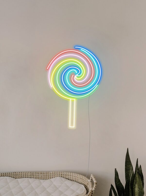 living room decor neon light