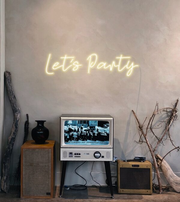 party white neon light