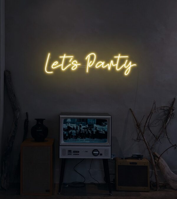 party white neon lights