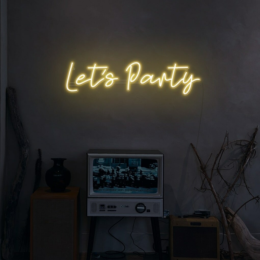 party white neon lights