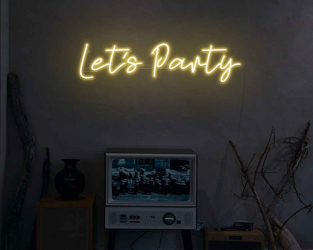 party white neon lights