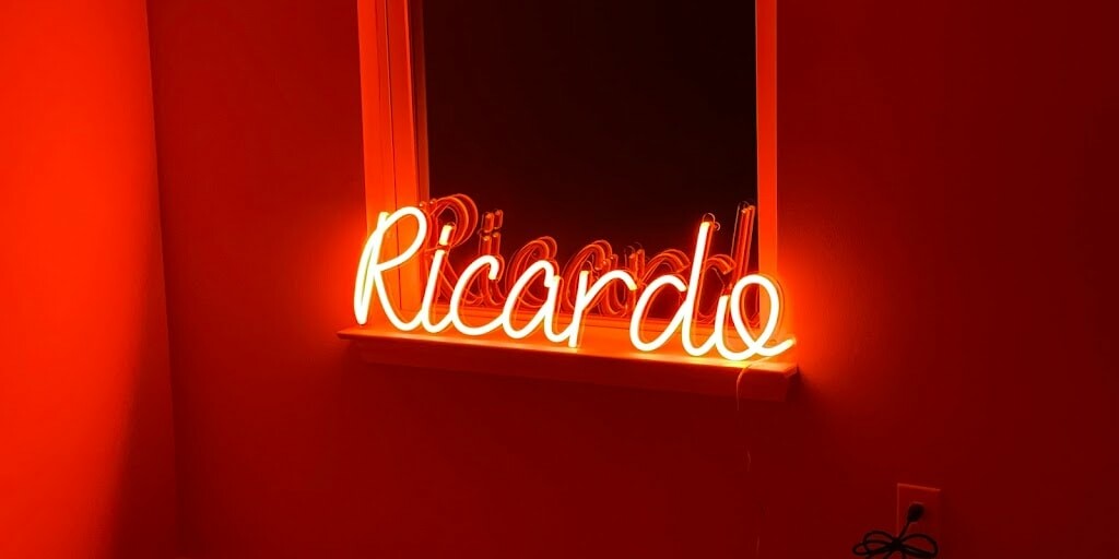 name neon sign