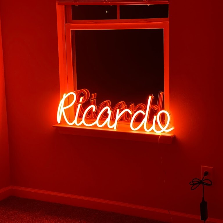 name neon sign