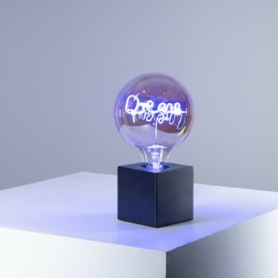 blue edison lamp