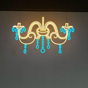 chandelier neon light