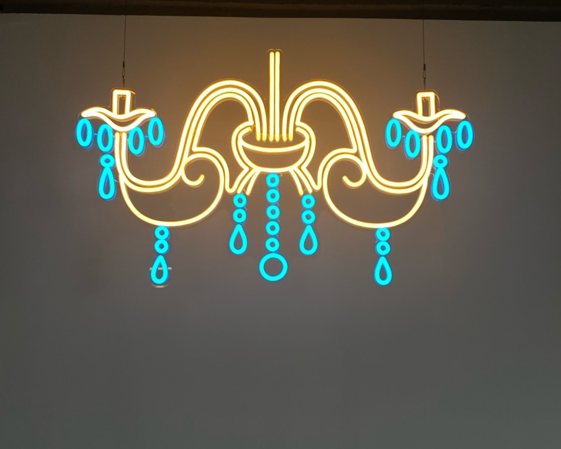 chandelier neon light