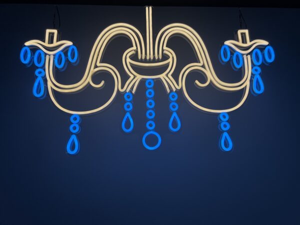hanging chandelier neon signs