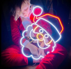 Holiday Santa Claus neon light decor