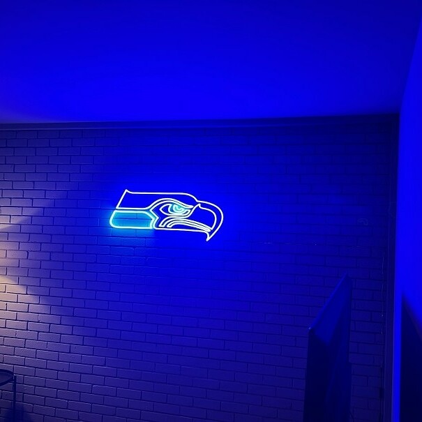 NFL neon sign, seahawk neon lights