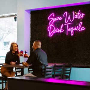 Save Water Drink Tequila Neon Sign for Business, Store Sign, Customized Neon Sign Wall Decor, Custom Led Neon Sign, Neon Light Sign for Wall