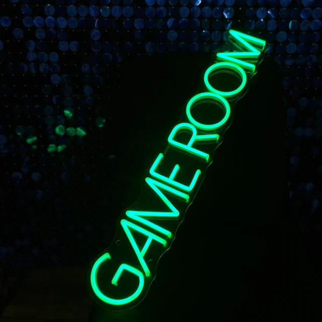 aesthetic gree neon light for game room