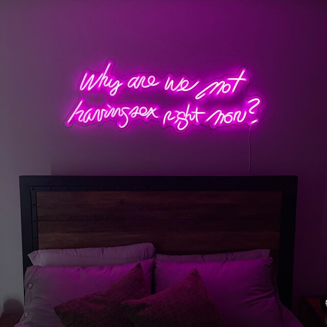 aesthetic pink neon light for bedroom wall