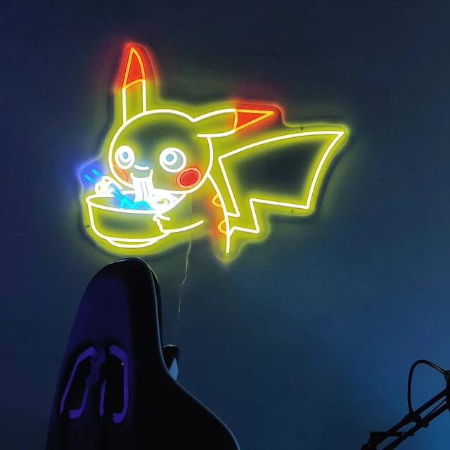 anime neon sign pikachu